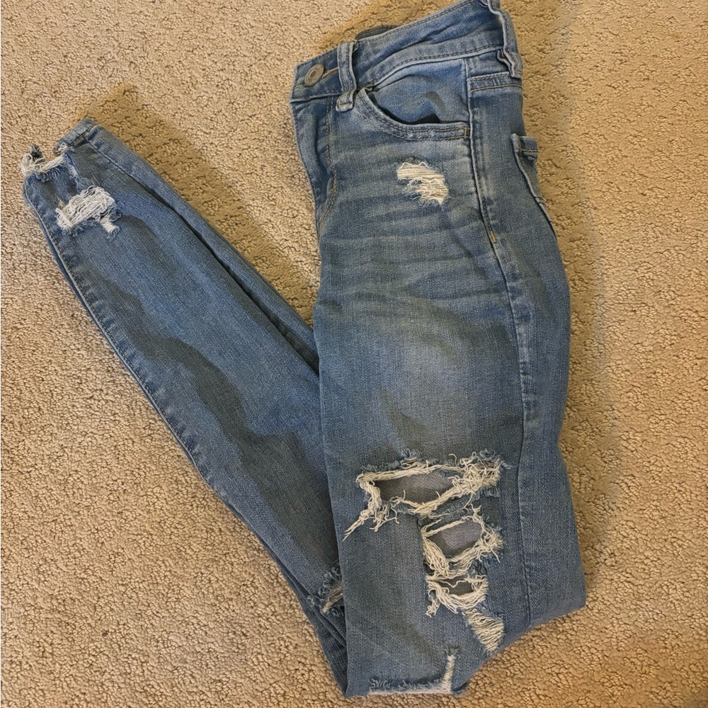 AE Distressed Skinny Jeggings